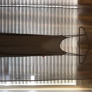 NWT long black and white stripped maxi dress